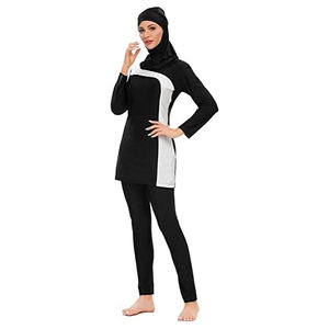 Maillot de bain musulman pour femmes, couvrant tout le corps, avec tunique de bain à manches longues, pantalon de bain extensible et couvre-tête - Product Image 4