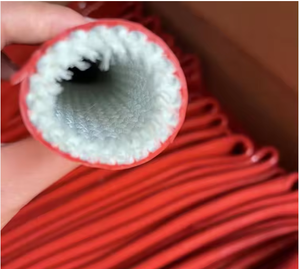Gaine en caoutchouc de silicone flexible de protection thermique, gaine ignifuge en fibre de verre - Product Image 5