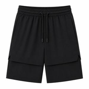 Shorts Bermuda Décontractés pour Hommes, Couleur Unie, Taille à Cordon, Poches, Séchage Rapide, Respirant, Infroissable, Tissu en Toile Écologique - Product Image 6