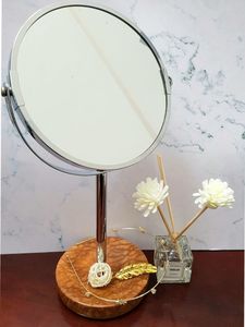 Miroir de table de vanité, miroir sur base en marbre, miroir de table de luxe, miroir de vanité moderne, miroir à cadre doré, miroir de table décoratif - Product Image 3