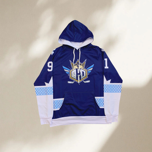 Sudadera con Capucha de Hockey sobre Hielo de EE. UU., Impresión Sublimada, Manga Corta, Unisex, Transpirable, 100% Poliéster, Corte Regular, Secado Rápido para Verano - Product Image 4