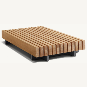 Hot <b>Sale</b> Rectangular Coffee <b>Table</b> Made of Teak Wood with Simple Modern Striped Style Eco-friendly and Durable <b>for</b> Living Room - Product Image 2
