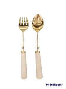 Cuillère de service au design royal classique, couverts en métal faits à la main pour les tables de mariage, pour les hôtels, les restaurants, la décoration de la maison - Product Image 3