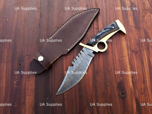 Couteau de survie fixe en acier au carbone inspiré de The Walking Dead, réplique artisanale, étui en cuir premium, vente en gros OEM - Product Image 6