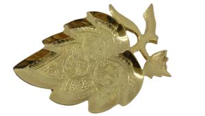 Bol de service en forme de feuilles de mangue plaqué or 24 carats, bol de fruits secs au Design Unique - Product Image 2