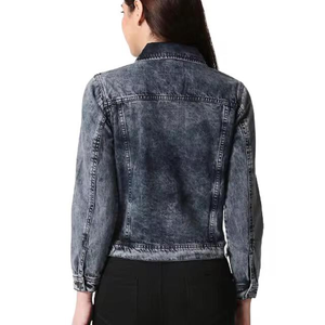 <b>Women</b> Denim Jacket Vintage Washed Blue Casual Stylish Fashion <b>Coat</b> Custom Apparel with custom size and logo OEM - Product Image 2