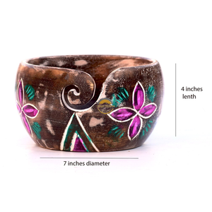 Cuenco de Hilo de Madera Estilo Antiguo, de Teca Pulida Jali, con Decoración Tallada Ovalada, Soporte para Regalos, Hogar, Cocina, Animal, de AYAANS - Product Image 2