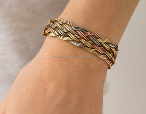 ROYAL ARTISANS Unisex Antique Imitation <b>Copper</b> <b>Bracelets</b> Magnets Yoga Wristbands 10MM Band Width Health Benefits <b>Magnetic</b> - Product Image 4