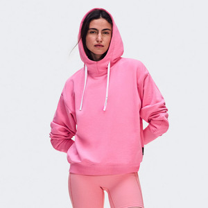 Sudadera con Capucha Oversize de Moda para Mujer 2026 en Color Liso con Capucha, Tejido Ecológico para Uso Urbano - Product Image 1