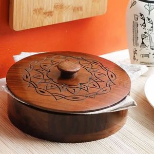 Kitchen Organization Decorative Wooden Roti <b>Box</b> for Tortilla Storage & Serving Table Food Storage & <b>Container</b> - Product Image 2