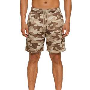 Pantalones Cortos Deportivos para Hombre, Degradado, Cintura Media, Elásticos, de Secado Rápido, Tejido de Poliéster, Casuales, Tipo Bermuda - Product Image 3