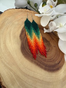 Pendientes de Cuentas de Alta Calidad, Multicolores, Extra Largos, Joyería Hecha a Mano, Pendientes de Cuentas de Semillas, Estilo Fiesta - Product Image 4