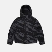 Jaket Puffer Pria Custom Laris XL Hangat Bernapas Tahan Angin Ritsleting Tenun Musim Dingin Aksen Patchwork Depan