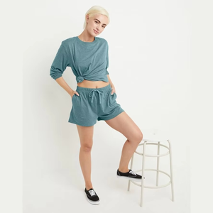 Professional Women Cotton Terry Shorts Breathable Eco-Friendly Quick Dry Soft Fabric Casual Summer Custom Logo OEM ODM - Product Image 2