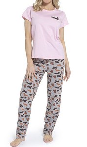 Conjunto de Pijama de Jersey para Mujer, Manga Corta y Pantalón Largo - Product Image 5