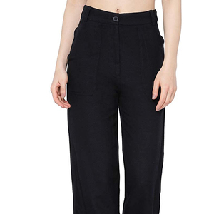 Pantalones Casuales de Oficina para Mujer, Corte Cargo, Cintura Media, Holgados, Transpirables, 100% Nailon, Ropa de Trabajo, Proveedor OEM ODM, la Mejor Sensación al Usar - Product Image 4
