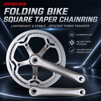 Juego de Bielas Plegables de 50T con Cono Cuadrado de Aleación de Aluminio y Protector de Cadena de 170mm para Bicicletas BMX/ROAD CRUISERS, Venta al por Mayor OEM
