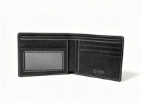[Stok Tersedia] [Harga Eceran] Dompet Lipat Pria Kulit Nubuck Castello Buatan Tangan Berkualitas Tinggi Dilindungi RFID Terbuka Poliester QC