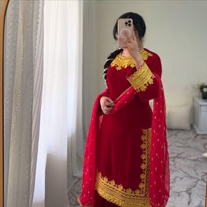 ชุดเดรสยาวแขนยาวสไตล์กุจิแบบวินเทจอัฟกันสำหรับผู้หญิง งานปักมือ ผ้าชีฟอง ปักลายละเอียด สไตล์ชนเผ่า - Product Image 5