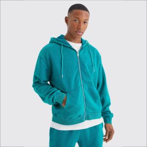 Sweat-shirt à capuche pour homme, à blocs de couleur, manches régulières, style automne - Product Image 5