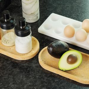 Plateau ovale en marbre doré Indus, plateau de service décoratif en pierre naturelle, décoration de luxe pour la maison - Product Image 3