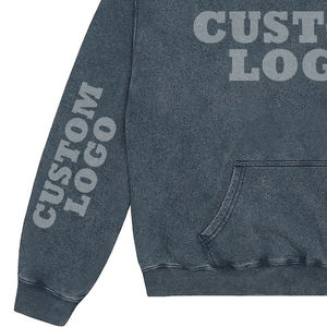 Sweat-shirt personnalisé Glory Custom Streetwear, logo personnalisé, effet vintage, manches longues, 100% coton, unisexe - Product Image 4