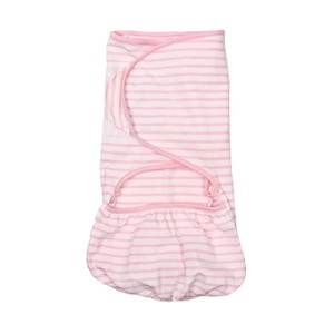 Saco de dormir de bambú de algodón de punto a rayas Rosa ajustable suave recién nacido Swaddle Wrap transpirable conjunto de Manta usable ropa de cama para niños - Product Image 3
