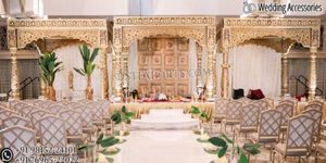 หลังคาทรงกลมหรูหราสำหรับงานแต่งงานแบบอินเดีย ตกแต่งมูห์ร์ธัมแมนดัปปัมอย่างงดงาม สวยงามทันสมัยสำหรับงานแต่งงานอินเดียในสหราชอาณาจักร - Product Image 6