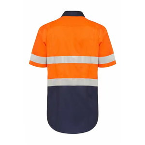 เสื้อยืดสะท้อนแสงแขนสั้นแบบใหม่ทันสมัยสำหรับผู้ชาย ทนทาน ระบายอากาศได้ดี เสื้อความปลอดภัยแบบ Hi-Vis ซึมซับเหงื่อได้ - Product Image 4