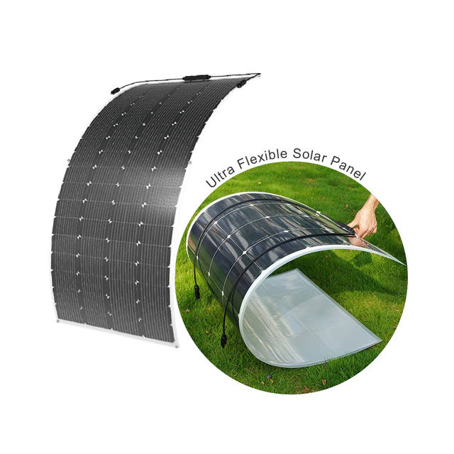 JOYVOIT Easy Install 200W Lightweight Flexible Foldable PERC All Black Bifacial Solar Panel ETFE/CPC Surface 95% Efficiency