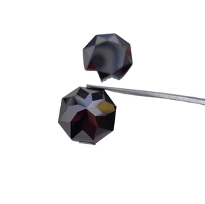 Moissanite noire forme octogonale diamant en vrac VVS clarté laboratoire à facettes créé bague de bijoux personnalisée 20mm taille de pierre précieuse 8mm - Product Image 4