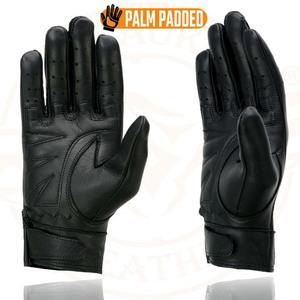 Gants de conduite classiques de qualité supérieure en cuir véritable à doigts entiers avec design perforé respirant à prix raisonnable - Product Image 2