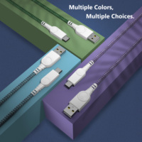 Cable de Carga para Equipos Eléctricos con Aislamiento de PVC y Conductor de Cobre, de 1.8m, Trenzado de Nailon, Tipo Lightning a Lightning, Libre de Aranceles para EE. UU.