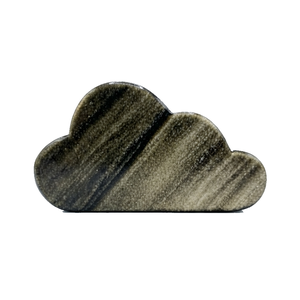 Pierre précieuse en obsidienne dorée sculptée en forme de nuage, cristal de nuage, décoration d'intérieur, grossiste en cristaux sculptés en forme de nuage - Product Image 2