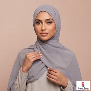 Premium Custom Chiffon Hijab Scarf <b>Silk</b> Feel <b>Head</b> <b>Wrap</b> OEM ODM Manufacturer India Textile Supplier - Product Image 6