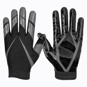 Professional Football <b>Gloves</b> | Minimalist Stealth All-Black Textured Design | Direct Factory Price - Product Image 1