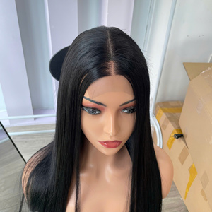 Color negro natural negro azabache muy oscuro hueso recto peluca extensiones de cabello humano precio mayorista de fábrica - Product Image 4