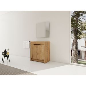 Mobile bagno freestanding da 30 pollici con 2 ante soft-close, solo piano lavabo BVB02430IMO, imballaggio KD, senza lavabo - Product Image 6