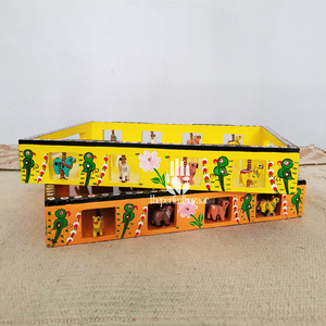 Theperfectbazaar - Bandejas Decorativas Hechas a Mano con Patrón Animal en 3D de MDF para Decoración del Hogar en Diwali - Diseño Contemporáneo - Product Image 4