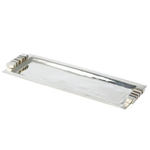 Bandeja moderna de metal para chocolate con bordes elevados, ideal para presentar galletas Mithai en reuniones. - Product Image 1