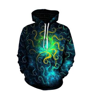 Sweats à capuche d'hiver pour hommes à capuche avec fermeture éclair et motif uni en polyester et coton molletonné - Product Image 1