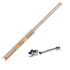 Kit Ferramenta per Porta Scorrevole a Scomparsa Singola con Vetro Satinato a 5 Pannelli, 91,44 cm x 203,2 cm, con Rulli Robusti e Durevoli per Porte e Finestre in Legno Massello e MDF - Product Image 1