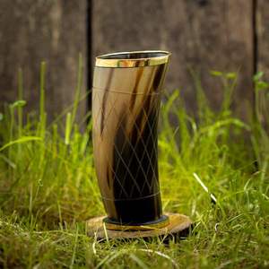 Verre à boire artisanal en corne de buffle naturelle, écologique, finition polie traditionnelle, article cadeau unique pour bar - Product Image 5