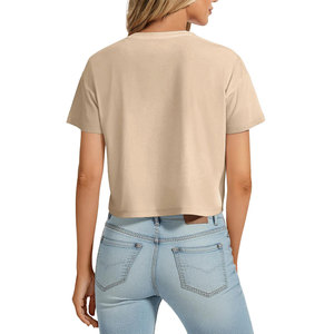 Nouvelle Arrivée 2026 – Crop Top Femme Personnalisable avec Étiquette Privée, Coupe Slim, Col Rond, Manches Courtes, T-shirt Court Boxy Mignon pour Femme - Product Image 2