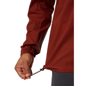 Chaqueta Cortavientos Impermeable para Hombre, Estilo Nuevo, Color Granate, Capucha Alta, Tallas Grandes, Diseño de Moda 2026 - Product Image 4