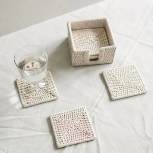 Rattan <b>Drink</b> <b>Coaster</b> Set Best Seller Handmade Natural Eco Friendly Woven Table Decor Multi Use Wholesale Factory - Product Image 2
