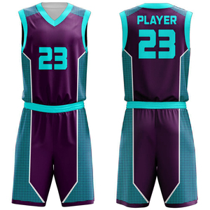 Uniforme de basket-ball professionnel respirant en polyester rouge et bleu pour hommes, avec couleurs personnalisées et haute qualité, provenant du Pakistan. - Product Image 2