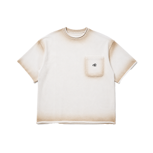 Oversized <b>Sun</b> Faded 100% Knitted Cotton Tee Custom Patch Pocket Logo <b>Drop</b> Shoulder Casual Men's shirts OEM Streetwear Supplier - Product Image 5