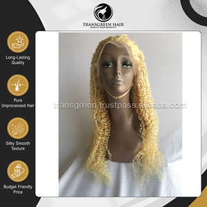 Experts en vente de perruques et extensions de cheveux humains vierges de qualité supérieure, blonds indiens bouclés profonds, de 26 pouces, avec frontal - à bas prix - Product Image 4