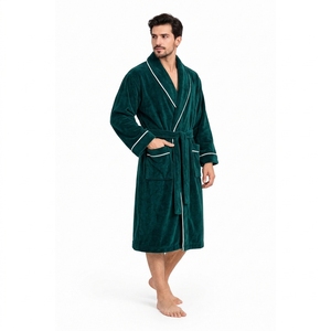 Camisón Largo para Hombre, Pijama Grueso para Mantener el Calor y la Comodidad, Bata de Baño de Franela, Camisón Grueso para Hombre - Product Image 6